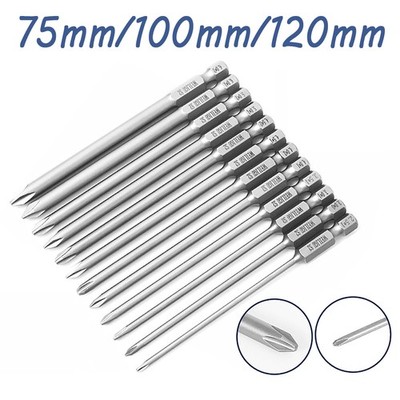 1/4'' Magnetic Hex Shank Cross Phillips Head Screwdriver Drill Bits Impact Drive