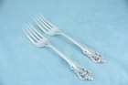 2 Wallace Grande Baroque Sterling Silver 6-1/2" Salad Fork No Monogram — photo 1