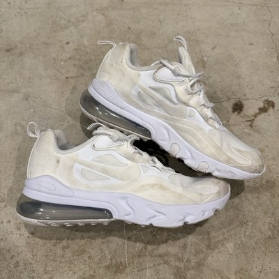 Nike Boys Air Max 270 React White GS BQ0103-100 Sneakers Size 6.5Y/Wmn Sz 8