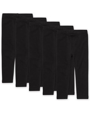 Baby Girls And Girls Leggings,Black 5 Pack,4T