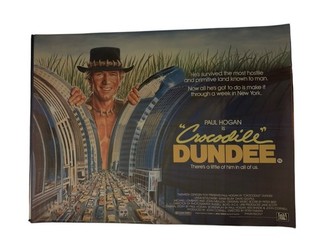 Crocodile Dundee 1986 Original Uk Quad Poster Folded Paul Hogan
