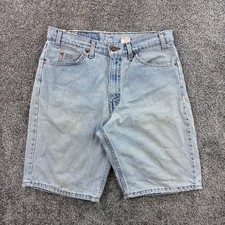 Vintage Levi's 550 Denim Shorts Mens 32 Light Wash Orange Tab Relaxed Fit