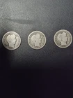 Lot Of 3 90% Barber Dimes All Different Dates ***Nice Mix***