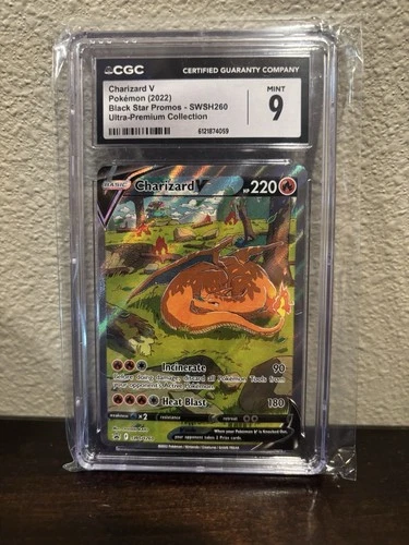 CGC 9 MINT Charizard V SWSH260 FULL ART HOLO 260 SWSH PROMO Pokemon Card c