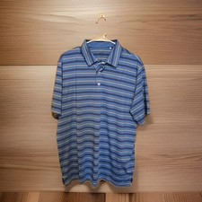 Puma Striped Polo Shirt Large Mens Clothing