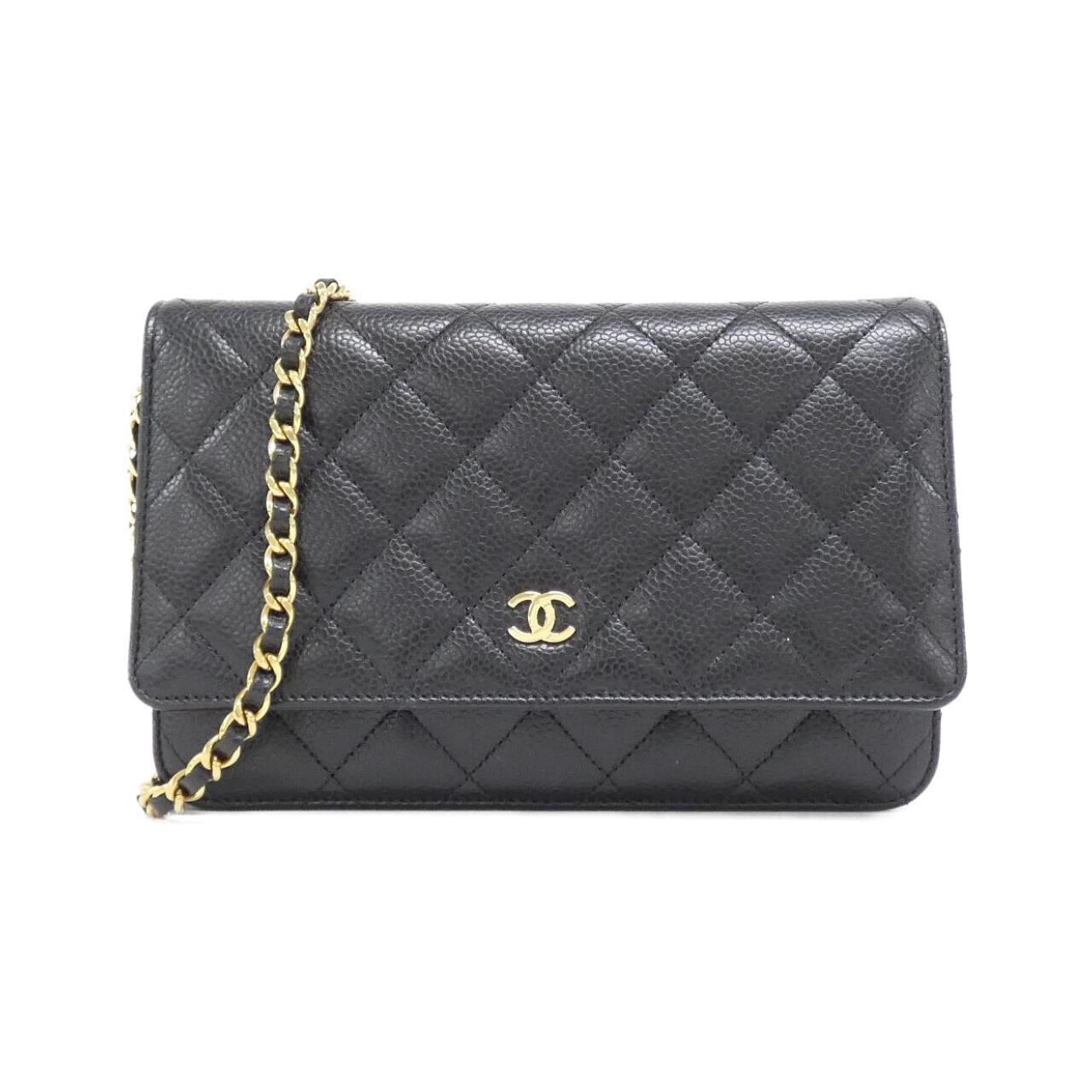 Authentic CHANEL Timeless Classic AP0250 Chain Wallet Black 2600077131256