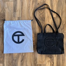 Telfar Medium Denim Shopper - Black