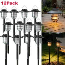 2-12x Solar Hanging/Ground Garden Torch Flame Lights Outdoor Lawn Landscape Lamp