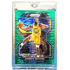 2021-22 Prizm Andrew Wiggins Green Pulsar Prizm /25 #155 🔥 SSP Warriors | CLEAN