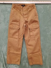 Vans Boys Youth Size 24 Canvas Chino/Workwear Pants With Worn Shredded Back Hem