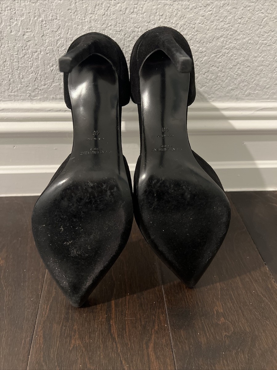 Saint Laurent Suede Cutout Accent D'Orsay Pumps Size 40, Black | eBay