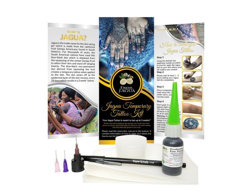 Fresh Jagua ® Tattoo Kit 1/2oz * TOP GRADE JAGUA GEL MADE IN U.S.A einfache Anleitung - Bild 1 von 12
