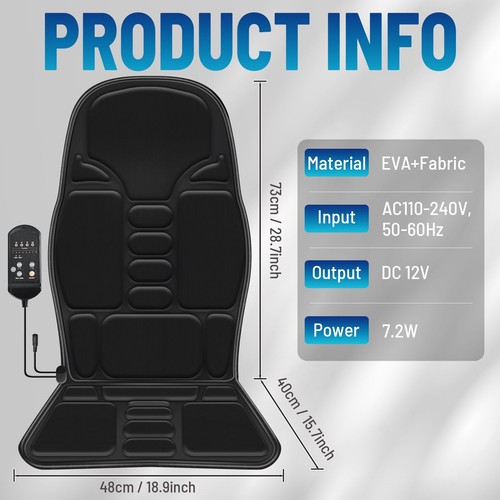 Universal Massagesitzauflage Massagesitz mit Sitzheizung für Auto und Zuhause DE - Bild 2 von 18