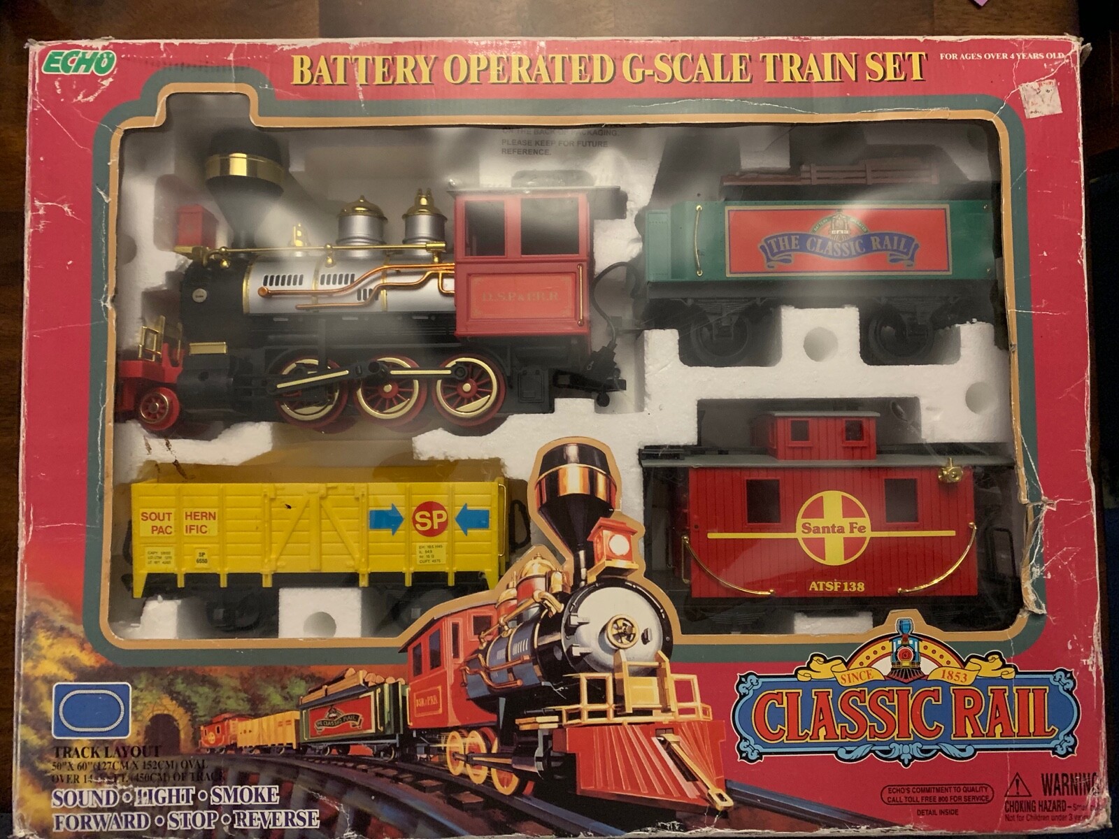 Juguetes de Eco Clásico Cocheril G-escala Train Set Con Pilas Luces Humo 22 PC 93 Juguetes de Eco Clásico Cocheril G-escala Train Set Con Pilas Luces Humo 22 PC 93