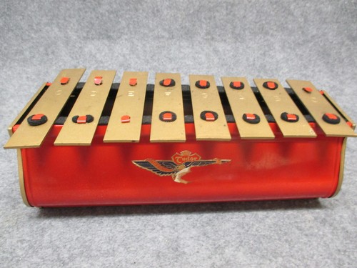 Xilófono vintage Tudor Tru-Tone 8 Note número de xilófono X-200 con 1 mazo y caja - Imagen 2 de 9