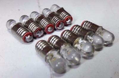 LES 280 Lilliput hellweiße Instrumenten-Armaturenbrett-Glühbirnen LED E5 12 V x 10