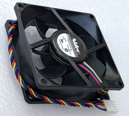 NIDEC L80T12NS1A7-57 12V 0.38A 8025 8CM 4-wire Gale Volume Double Ball Speed Fan - Picture 2 of 4