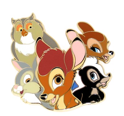 RARE WDI D23 LE Disney Pin ✿ Character Cluster Bambi