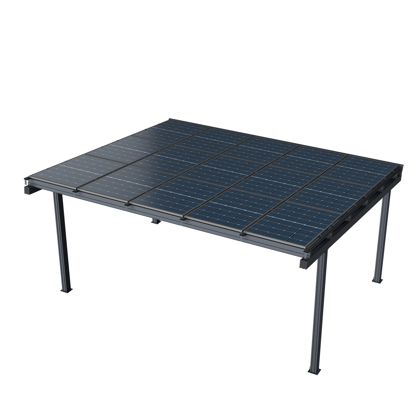 Solar Photovoltaik Carport Doppelcarport Aluminium Bausatz PV Sonnenenergie 