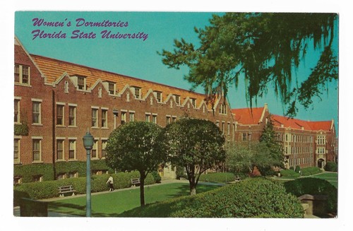 Postcard - Women's Dormitories Florida State University Reynolds Hall UNP VNTG - Picture 2 of 3