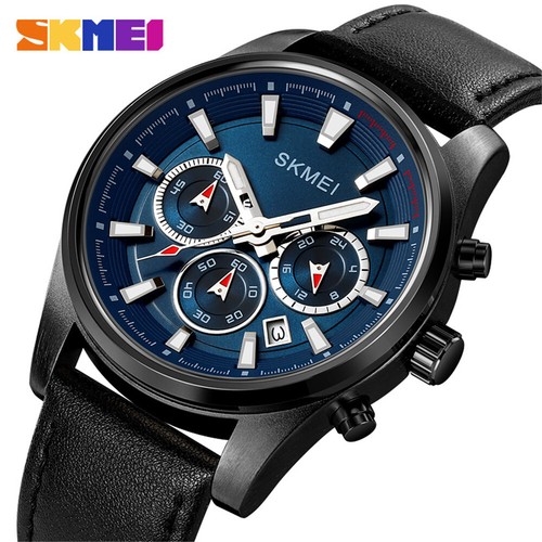 SKMEI Uhren Herren Lässig Quarz Armbanduhr Chronograph Kalender Männlich Sportuhr - Bild 18 von 30