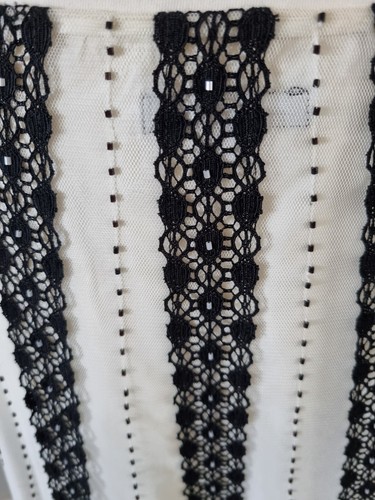 Coast Stunning Cream& Black Satin &lace Skirt Uk14 Scalloped Hem. Formal Event - Picture 2 of 9