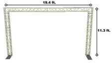 Complete 19ft Square Aluminum Truss Goal Post Lighting System DJ Lights Speakers