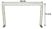 Complete 19ft Square Aluminum Truss Goal Post Lighting System DJ Lights Speakers