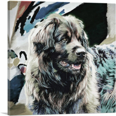 ARTCANVAS Leonberger Dog Breed Modern Canvas Art Print