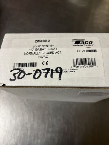 TACO Z050C2-2 Zone Valve,2 Way,NC,1/2 In Sweat NEW IN BOX!