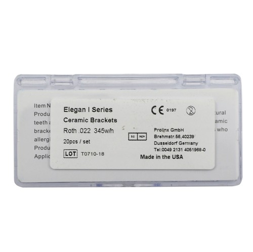 Brackets cerámicos de ortodoncia dental brackets transparentes estéticos gancho Roth MBT 022 345 - Imagen 13 de 33