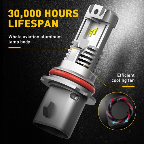 For Dodge Ram 1500 2500 3500 VAN 1999-2003 2x 9004 HB1 LED Headlight Bulbs White - Picture 11 of 12