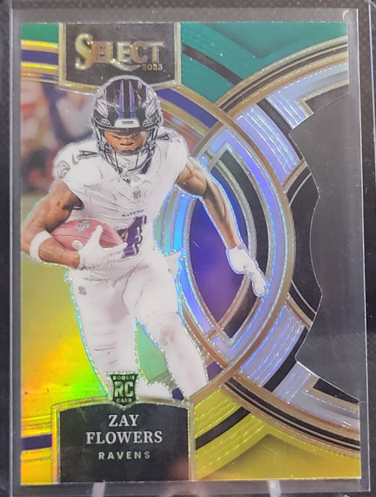 2023 Select Die Cut Green Yellow Prizm Zay Flowers #157 RC