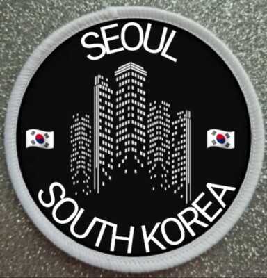 3 Inch Seoul South Korea Iron / Sew on Patch Badge 