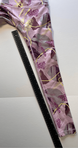 Athleta Girl High Rise Printed Chit Chat Tight Abstract Lavender Size Small 7 - Picture 8 of 11