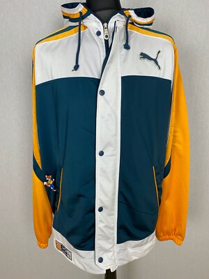 PUMA Vintage Warm Up Basketball Track Jacket Men's Size M Hooded