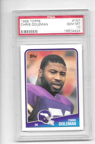1988 TOPPS CHRIS DOLEMAN ROOKIE HOF PSA 10 MINNESOTA VIKINGS