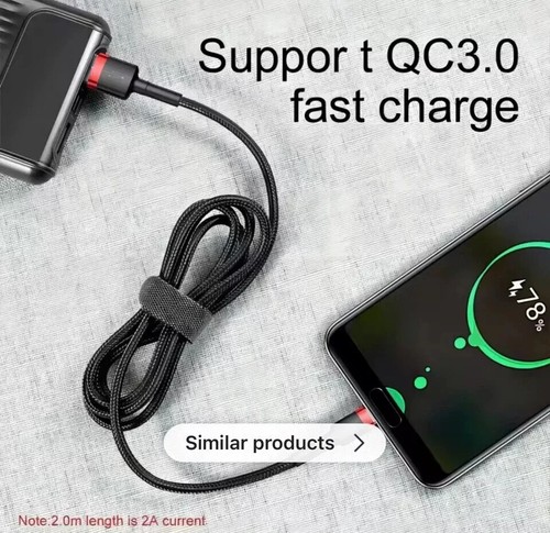 2M Super Fast USB-C Charging Cable & Data Sync Lead For All Model Phones & Tab's - Picture 4 of 7