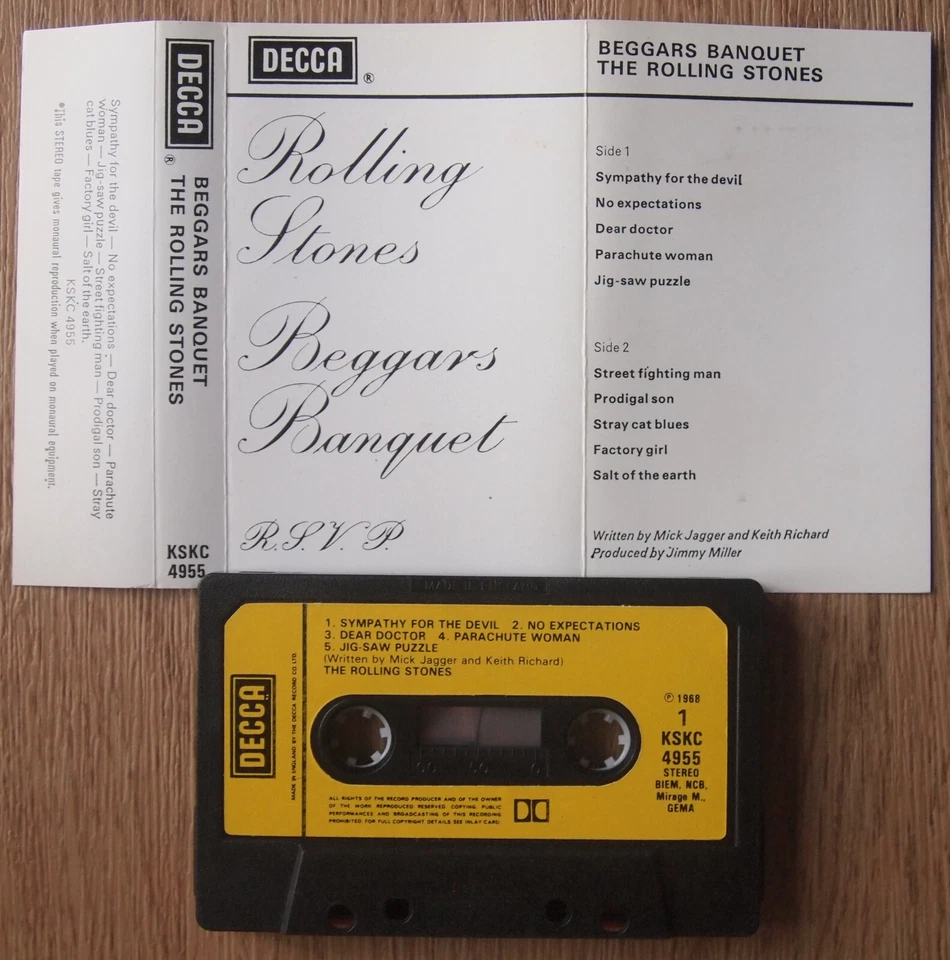 ROLLING STONES - BEGGARS BANQUET (DECCA KSKC4955) UK CASSETTE TAPE - Image 2 of 3