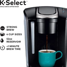Keurig K-Select Coffee Maker, Single Serve K-Cup Pod Coffee Brewer