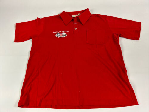 Vtg 80’s Akron Ohio Soap Box Derby Thin 50/50 Single Stitch Polo Shirt Sz XL