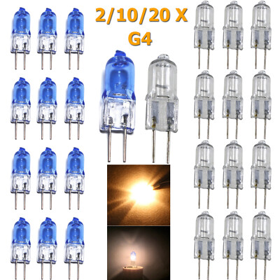 2/10/20X G4 Halogenlampe Licht  20W 12V Kapsel Crystal Lampe Warm Weiss JC Typ