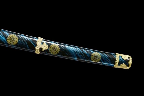 41 Zoll handgefertigtes japanisches Schwert Samurai Katana Tachi 1095 Kohlenstoffstahl Klinge scharf - Bild 8 von 10