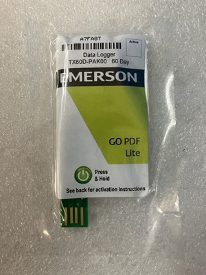 (New and Sealed) Emerson PDF Lite Data Logger TX600-PAK00 Temperature Recorder ~