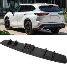 For Toyota Highlander Gloss Fiber Rear Lip Bumper Diffuser Shark 7 Fins Spoiler