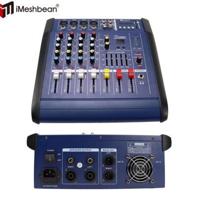 Professional Powered Mixer 4 Channel Power mixing Amplifier Amp