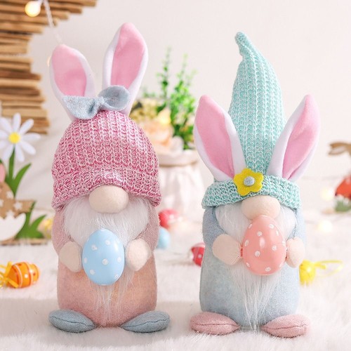 Faceless Gnome Luminous Rabbit Doll Easter Ornament Home Decoration | eBay