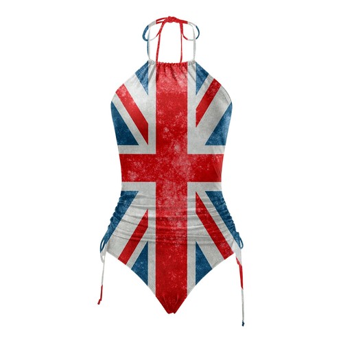 Women's Tankini Set Summer Independence Day Printed Sexy Lace Up Split Swimsuit - Picture 88 of 92