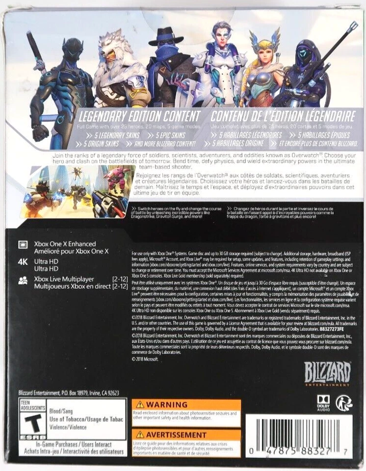 Overwatch Legendary Edition Bundle Carbon Fiber Genji Figure Xbox One Brand New - Image 2 of 4