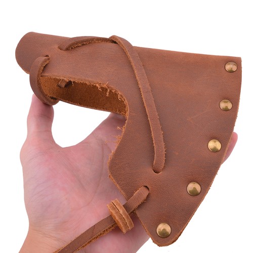 Leather Hatchet Holster Axe Blade Cover Sheath Camping Axe Sleeve Protector - Picture 40 of 45